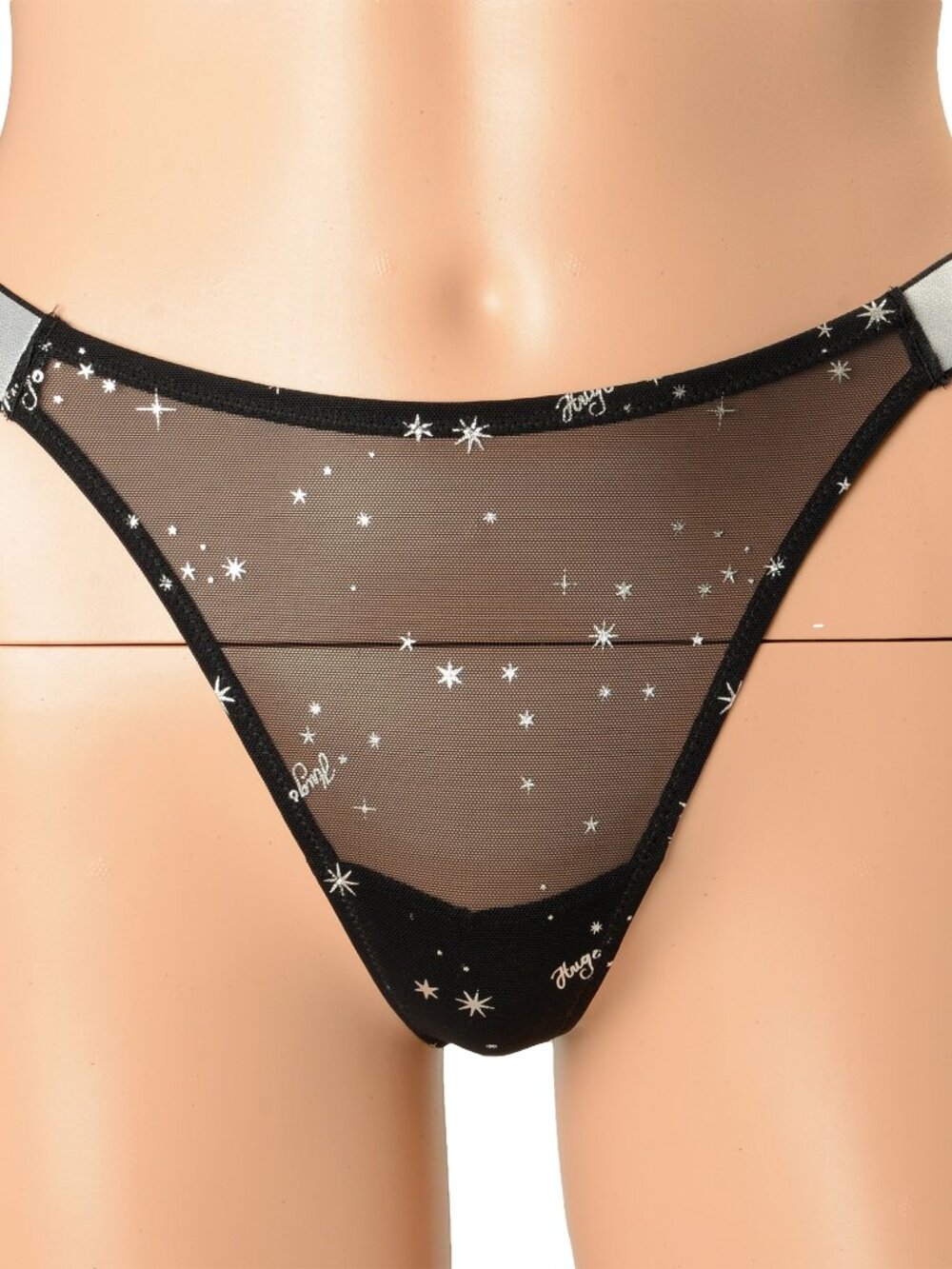 Hugo Boss Women's "String Stars" See Through Black String Panties US S IT 40